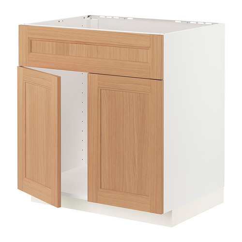 METOD base cabinet f sink w 2 doors/front