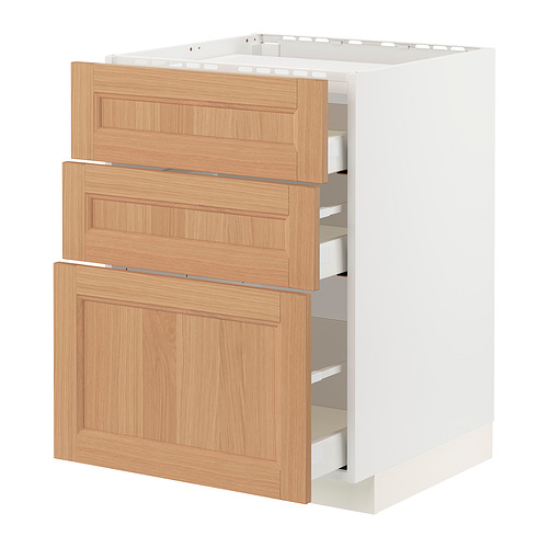 METOD/MAXIMERA base cab f hob/3 fronts/3 drawers