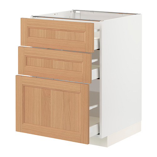 METOD/MAXIMERA base cabinet with 3 drawers