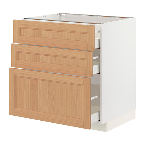 METOD/MAXIMERA base cabinet with 3 drawers