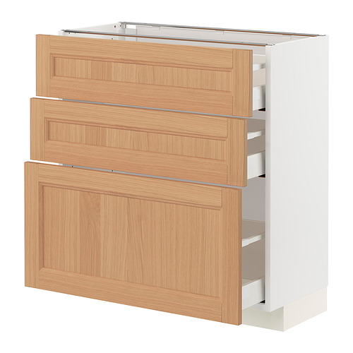 METOD/MAXIMERA base cabinet with 3 drawers