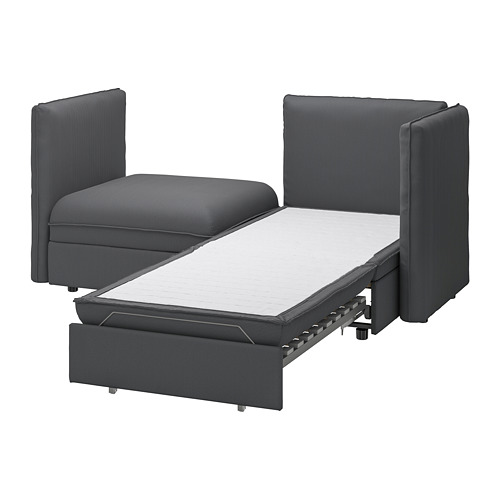 VALLENTUNA - 2-seat modular sofa with sofa-bed, and storage/Kelinge anthracite | IKEA Taiwan Online - PE794028_S4