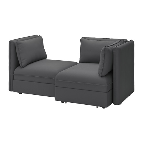 VALLENTUNA - 2-seat modular sofa with sofa-bed, and storage/Kelinge anthracite | IKEA Taiwan Online - PE794020_S4