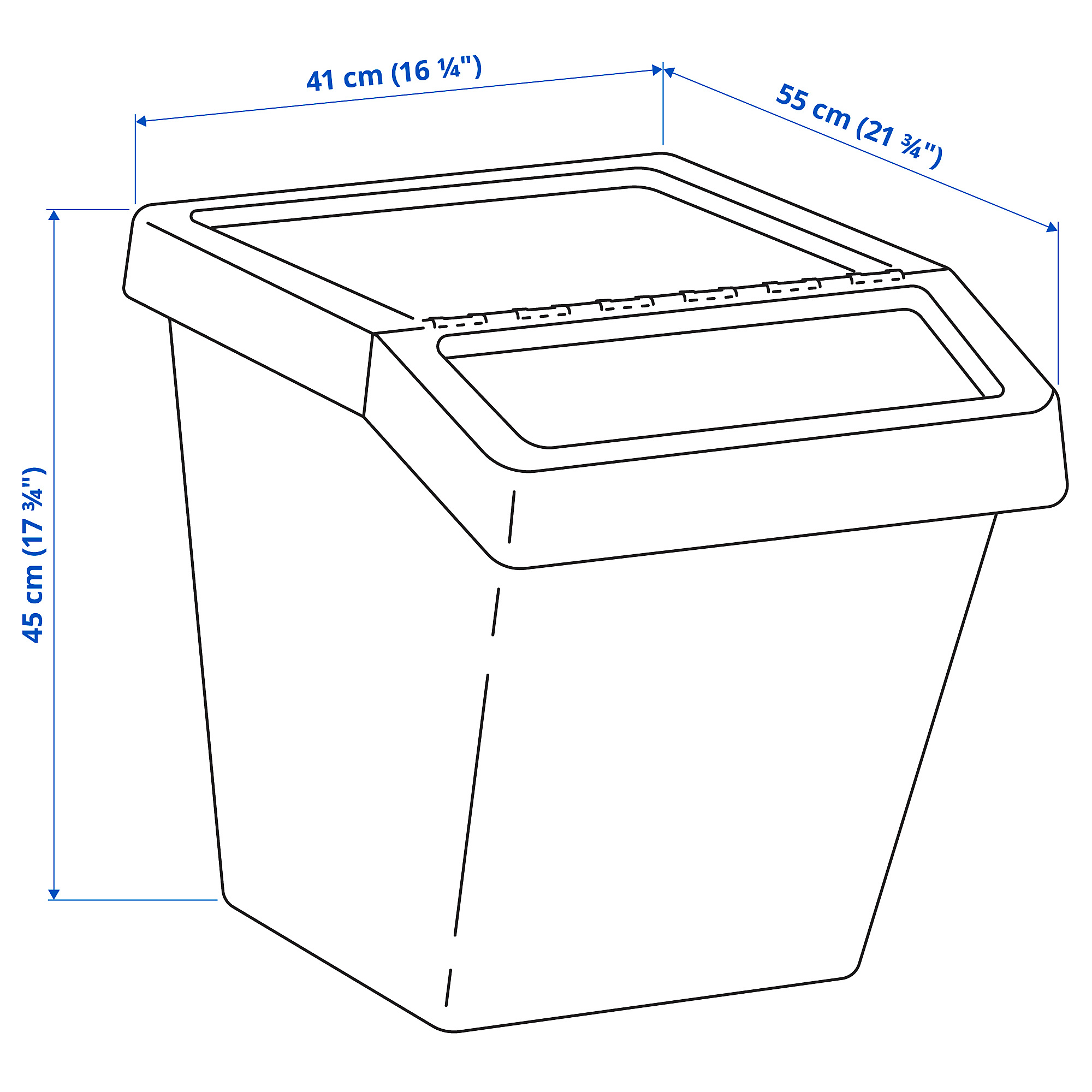 SORTERA waste sorting bin with lid