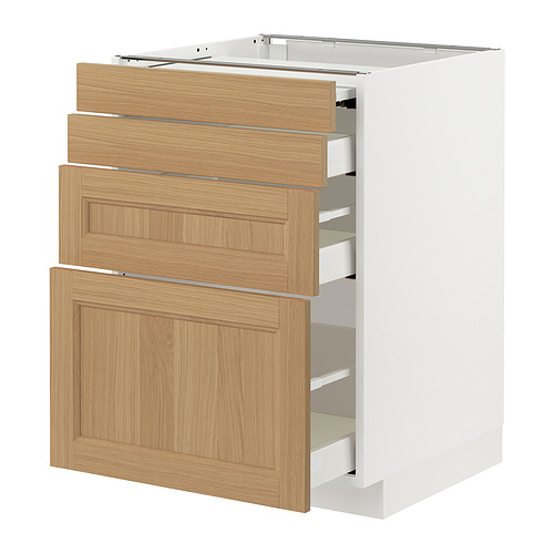 METOD/MAXIMERA bc w pull-out work surface/3drw