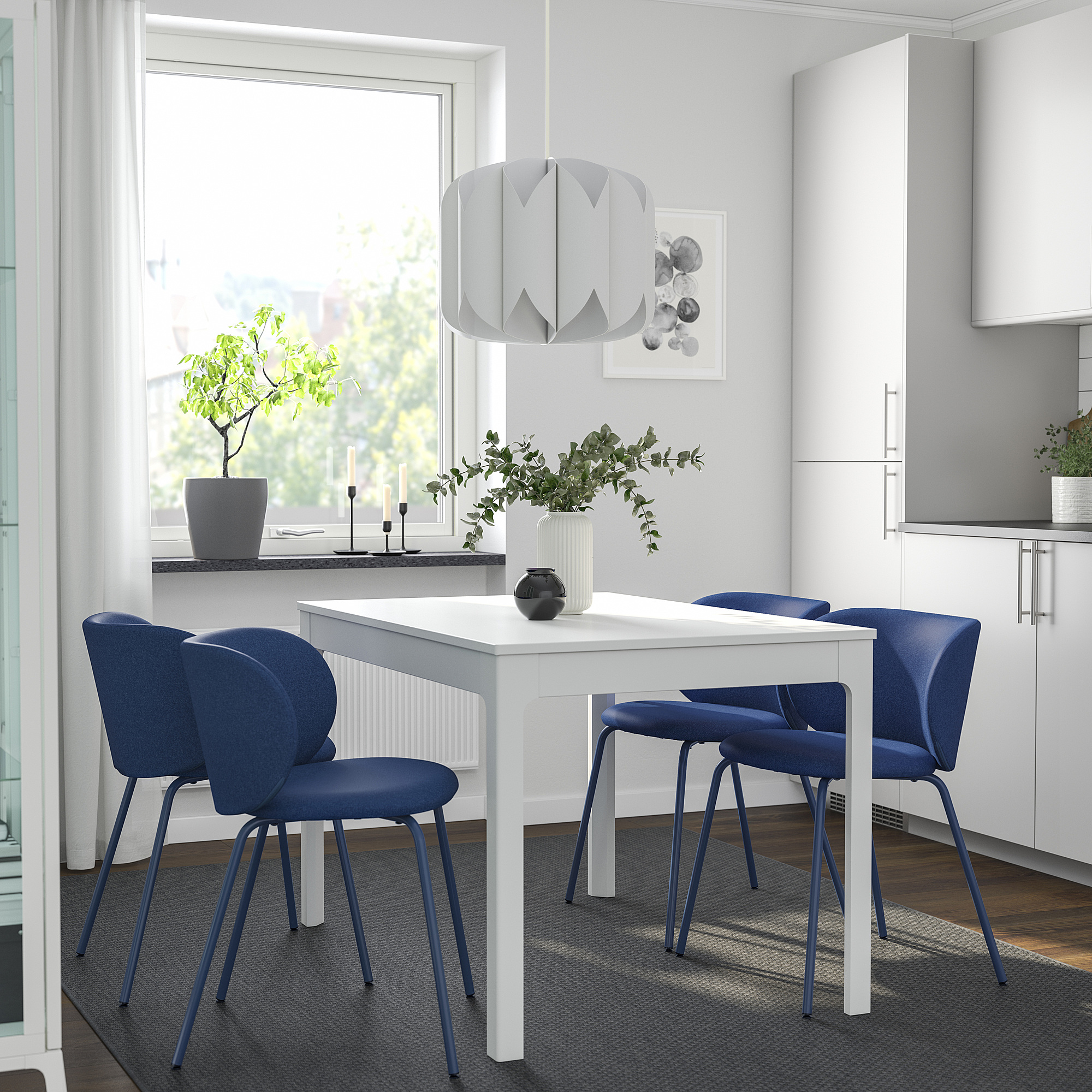 EKEDALEN/KRYLBO table and 4 chairs