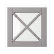 BODBYN - glass door with crossbar, grey | IKEA Taiwan Online - PE698912_S2 