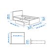 MALM bed frame, high, w 2 storage boxes