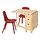 NORDEN/ODGER - table and 2 chairs, birch/red | IKEA Taiwan Online - PE839688_S1