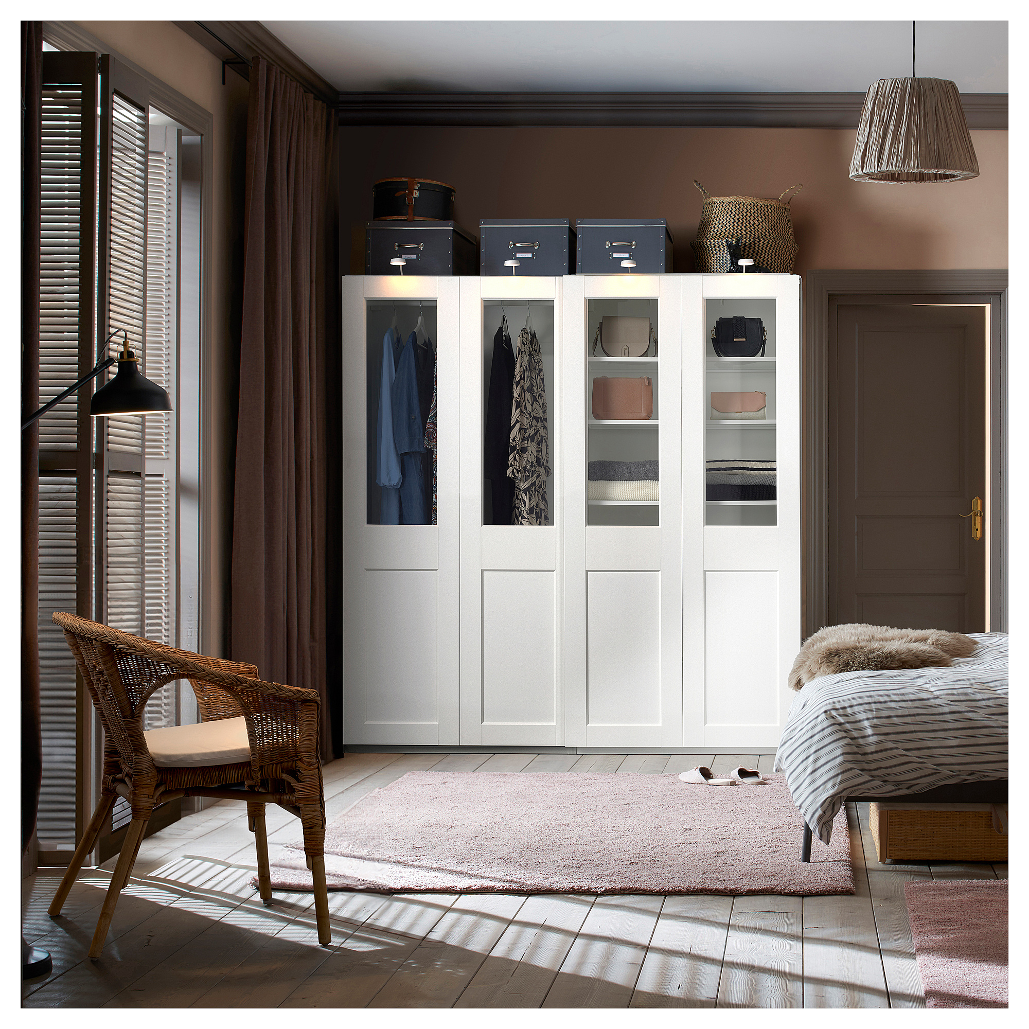 PAX/GRIMO wardrobe with sliding doors
