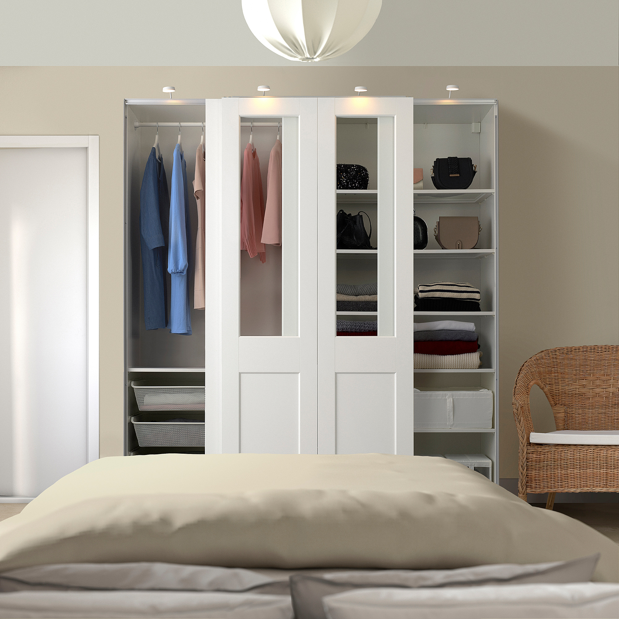 PAX/GRIMO wardrobe with sliding doors
