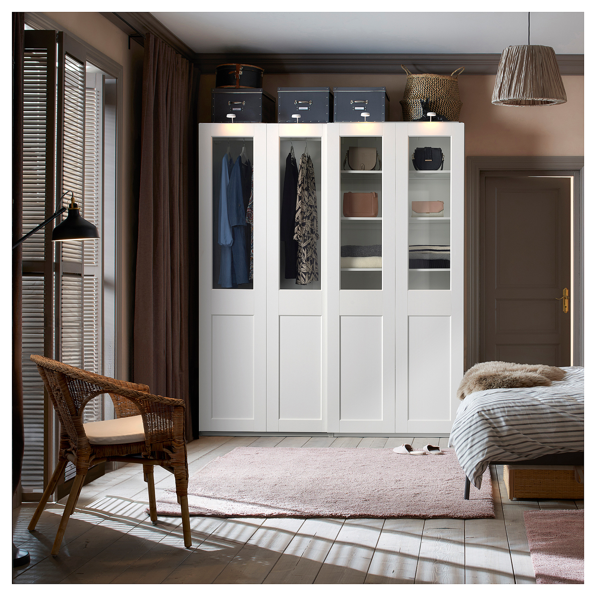 PAX/GRIMO wardrobe with sliding doors