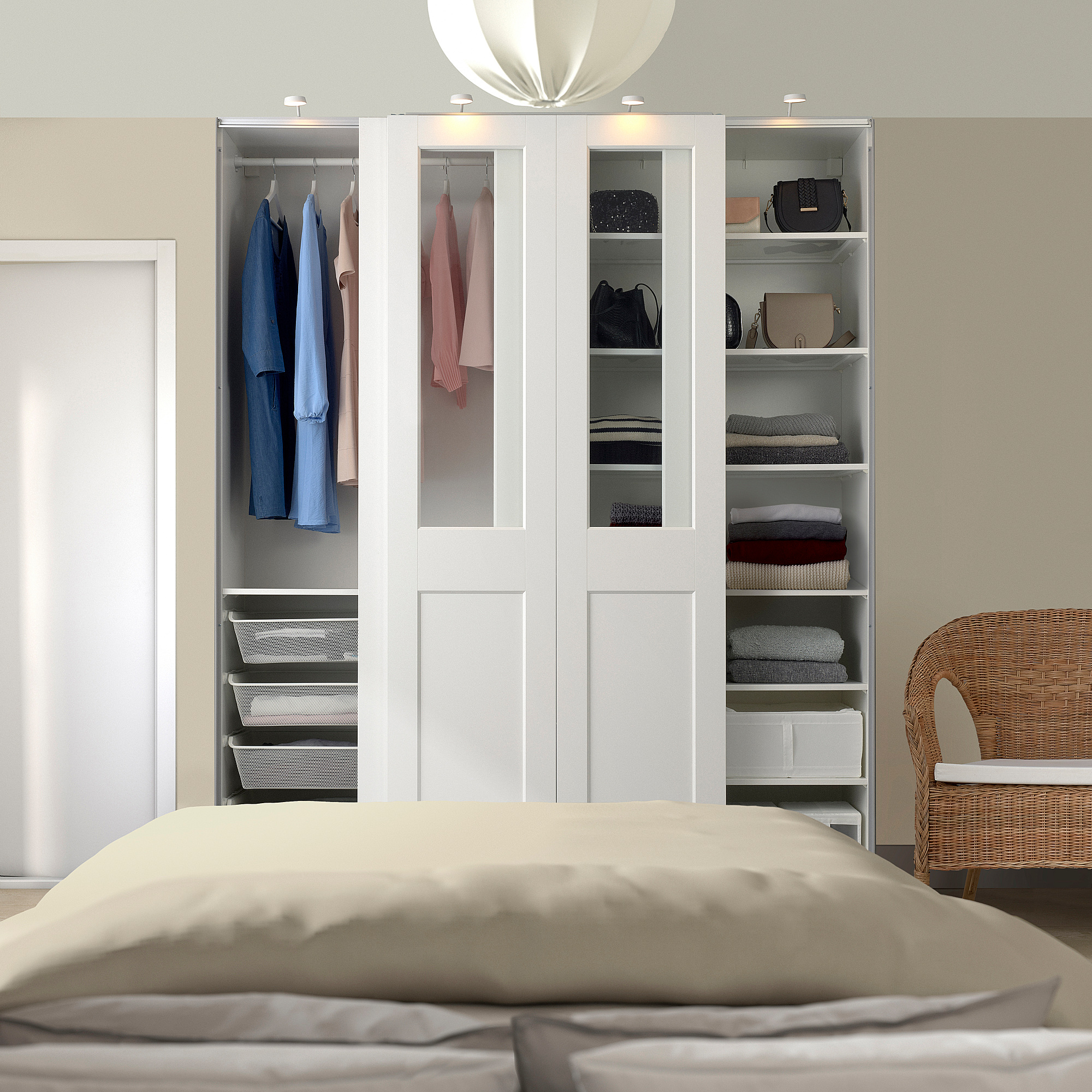 PAX/GRIMO wardrobe with sliding doors