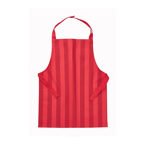 VINTERFINT - 兒童圍裙，條紋 紅色，4-7 | IKEA 線上購物 - E1017365_S4