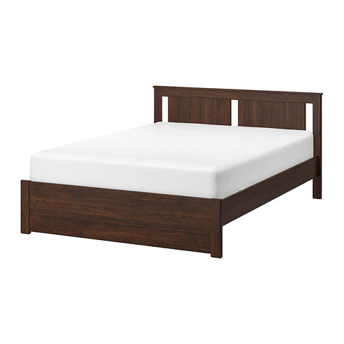 SONGESAND - 雙人床框, 棕色, 附LÖNSET床底板條 | IKEA 線上購物 - PE699001_S4