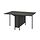 KALLHÄLL - gateleg table with storage, black/dark grey | IKEA Taiwan Online - PE839716_S1