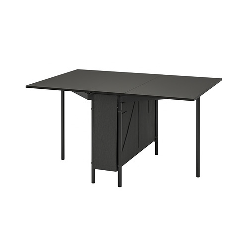 KALLHÄLL - gateleg table with storage, black/dark grey | IKEA Taiwan Online - PE839716_S4