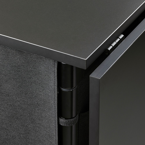 KALLHÄLL - gateleg table with storage, black/dark grey | IKEA Taiwan Online - PE839717_S4