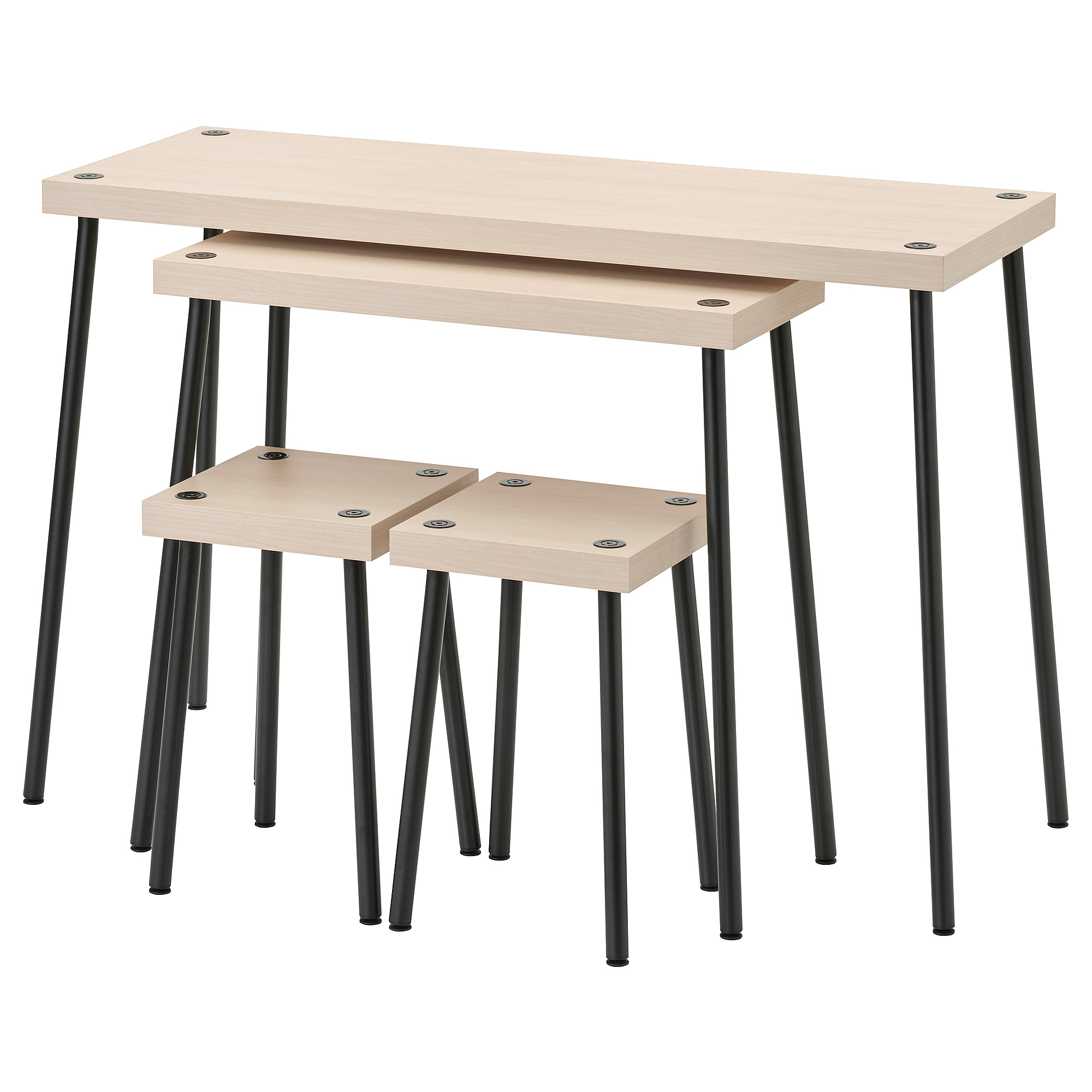 FRIDNÄS nesting tables with stools set of 4