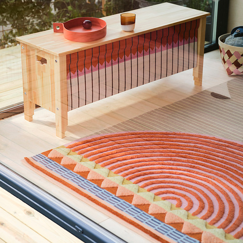 OMMJÄNGE rug, flatwoven