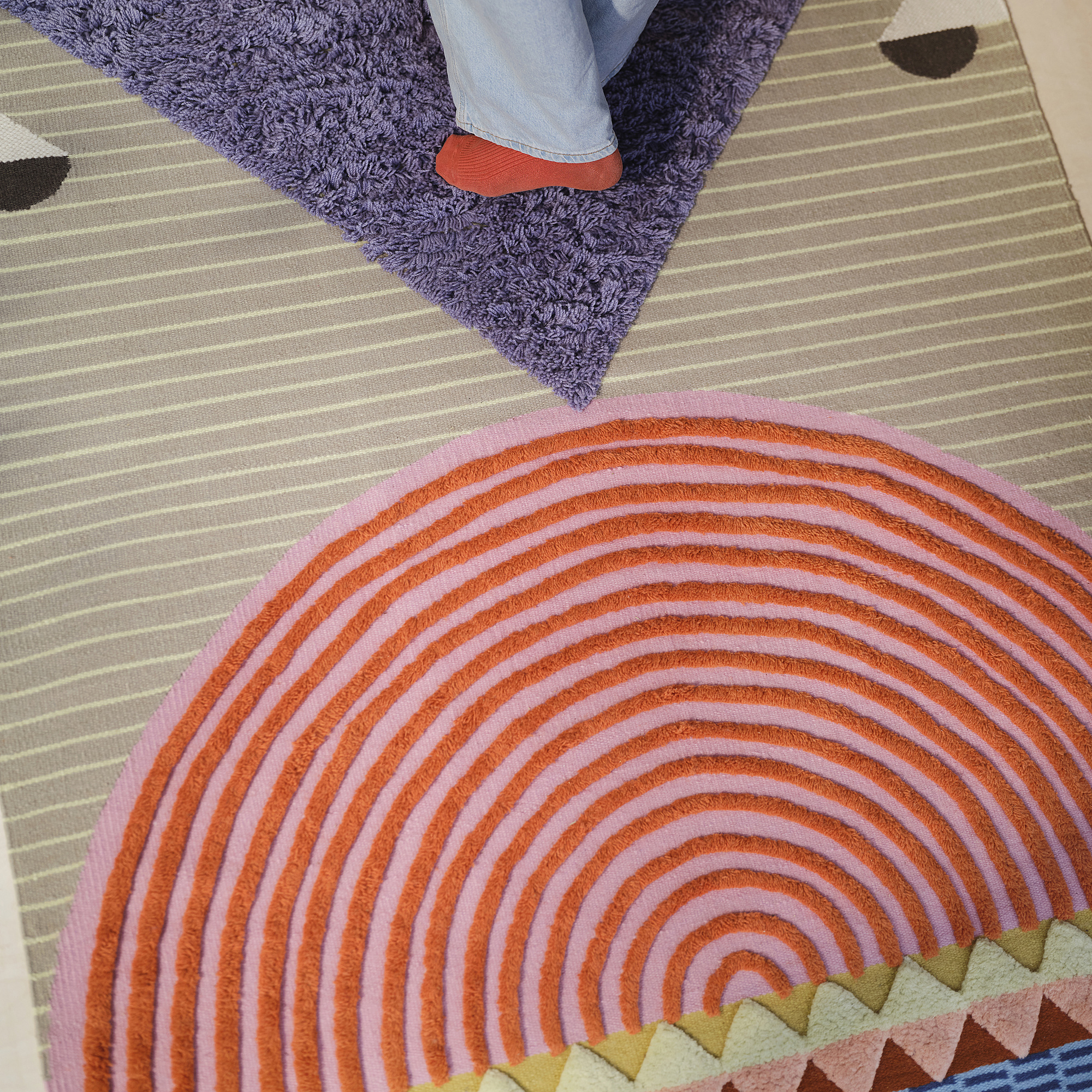 OMMJÄNGE rug, flatwoven