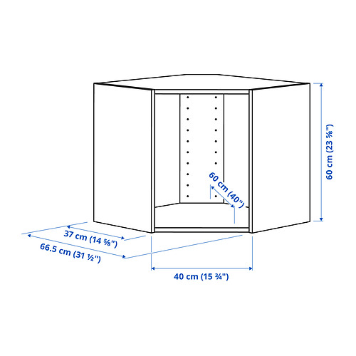METOD corner wall cabinet
