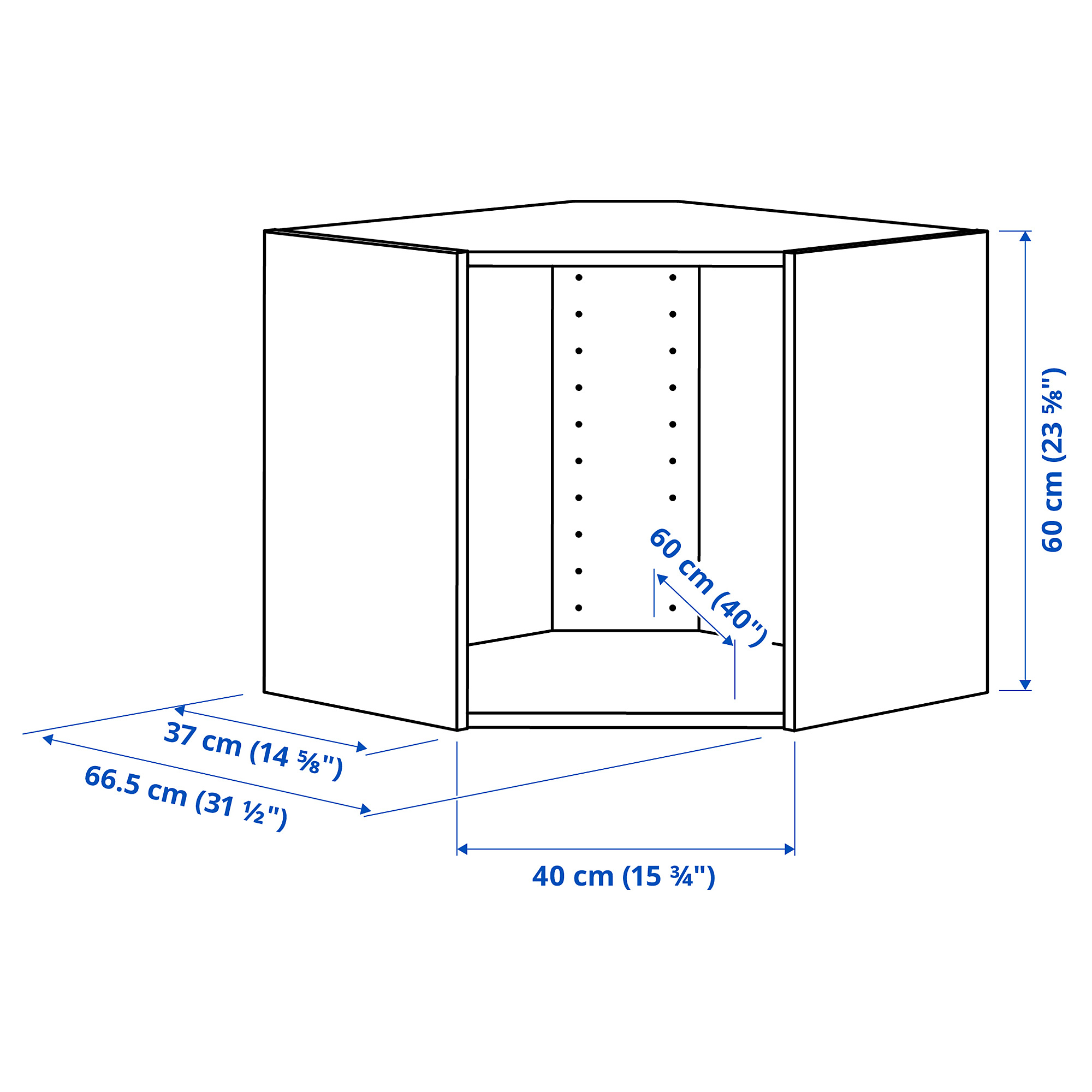 METOD corner wall cabinet