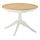 ROSENTORP - extendable table, ash veneer/white, 110/155 cm | IKEA Taiwan Online - E1017389_S1