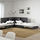 VALLENTUNA - 三人座轉角沙發附2沙發床, Murum 黑色 | IKEA 線上購物 - PE658575_S1