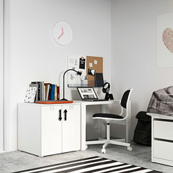 SMÅSTAD/PLATSA - cabinet, white birch/with 1 shelf | IKEA Taiwan Online - PE788142_S3
