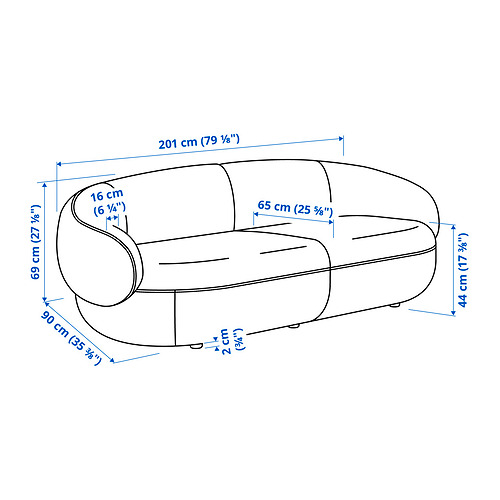 LILLESÄTER 三人座沙發