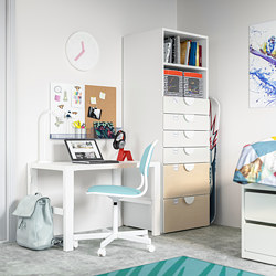SMÅSTAD/PLATSA - bookcase, white pale pink/with 6 drawers | IKEA Taiwan Online - PE788929_S3