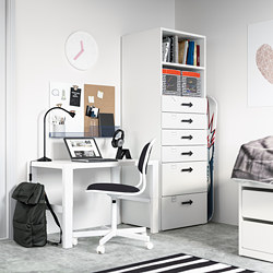 SMÅSTAD/PLATSA - bookcase, white pale pink/with 6 drawers | IKEA Taiwan Online - PE788929_S3