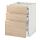 METOD/MAXIMERA - base cab f hob/3 fronts/3 drawers, white/Askersund light ash effect | IKEA Taiwan Online - PE652225_S1