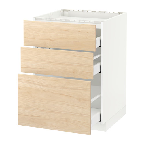 METOD/MAXIMERA base cab f hob/3 fronts/3 drawers