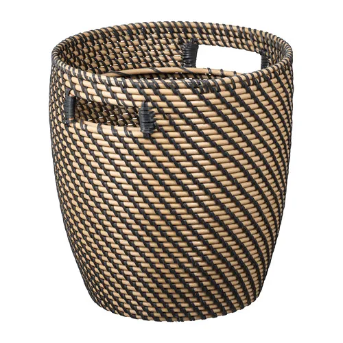 RÅGKORN - 花盆, 室內/戶外用 深灰色/米色, 24 公分 | IKEA 線上購物 - PE699213_S4