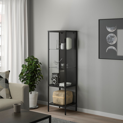 RUDSTA - 玻璃門櫃, 碳黑色 | IKEA 線上購物 - PE794372_S4