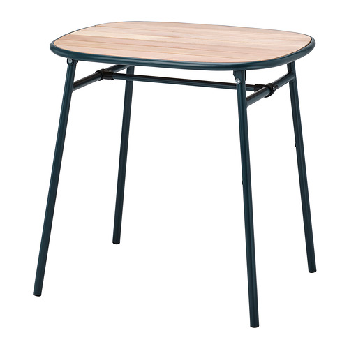 DUVSKÄR - 戶外餐桌, 黑藍色/尤加利木, 76x63 公分 | IKEA 線上購物 - PE880081_S4