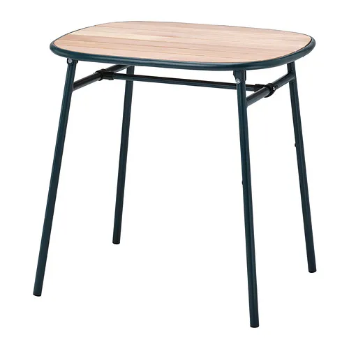 DUVSKÄR - 戶外餐桌, 黑藍色/尤加利木, 76x63 公分 | IKEA 線上購物 - PE880081_S4