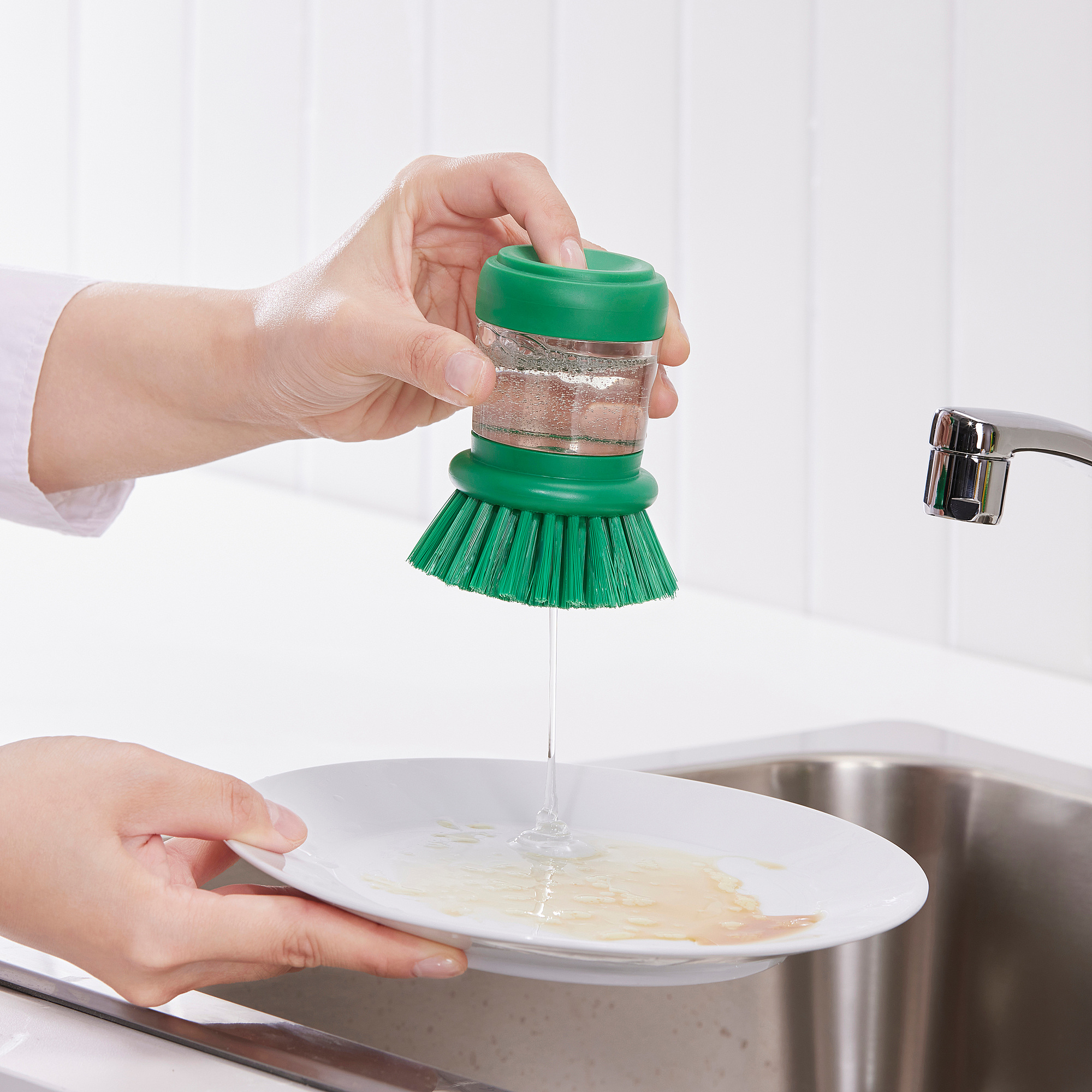 VIDEVECKMAL dish-washing brush with dispenser