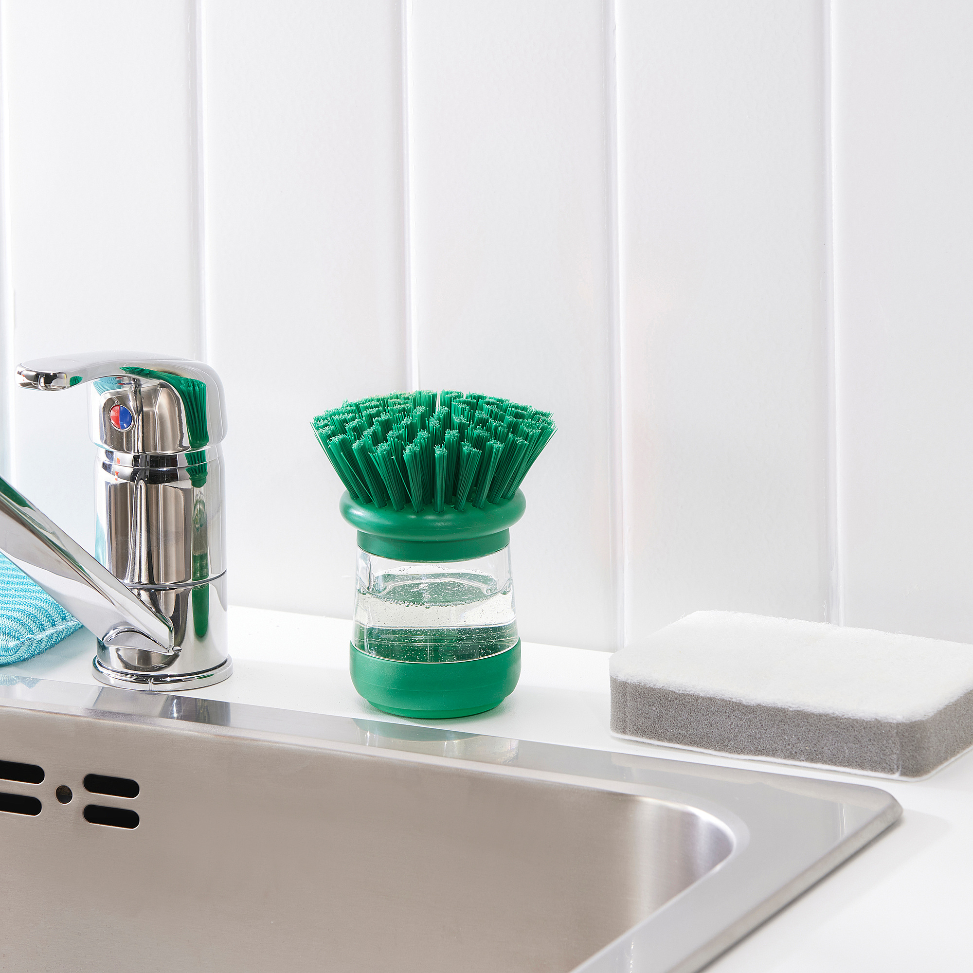 VIDEVECKMAL dish-washing brush with dispenser