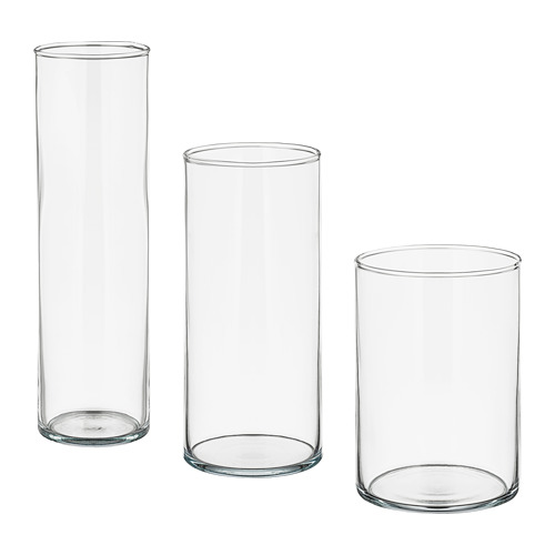 CYLINDER - vase, set of 3, clear glass | IKEA Taiwan Online - PE699297_S4