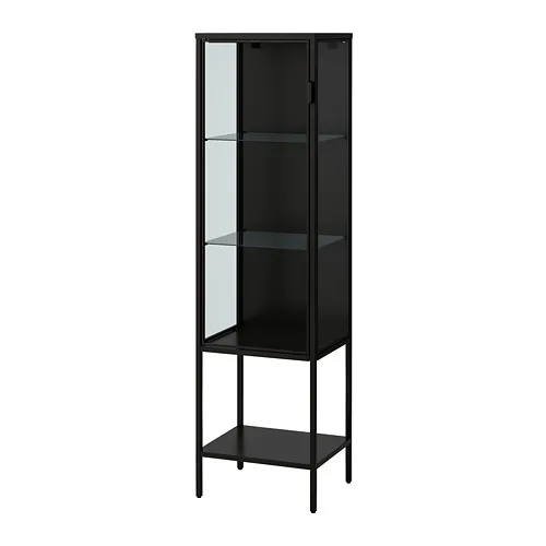 RUDSTA - 玻璃門櫃, 碳黑色, 42x37x155 公分 | IKEA 線上購物 - PE794381_S4