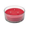VINTERFINT scented candle in glass, 3 wicks