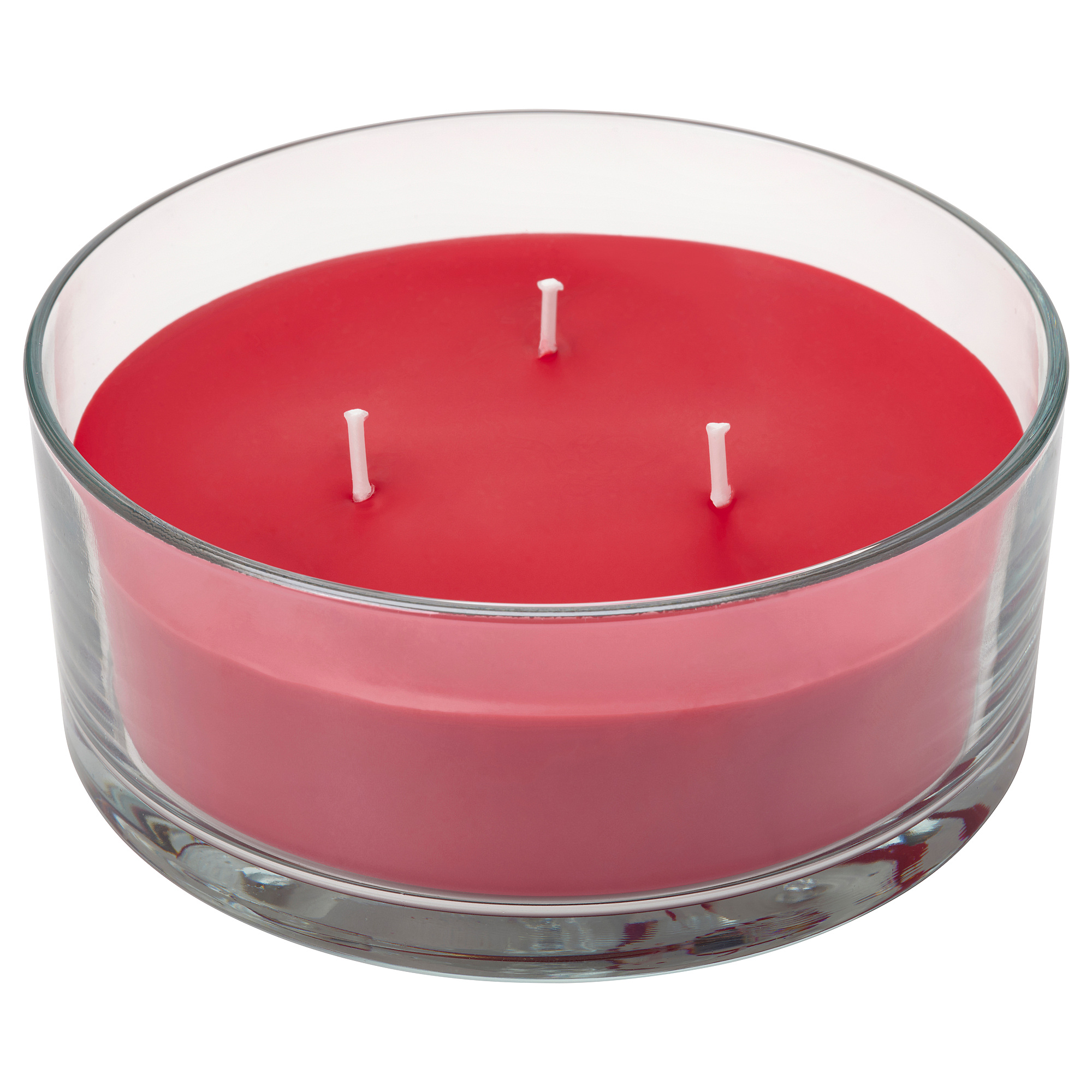 VINTERFINT scented candle in glass, 3 wicks