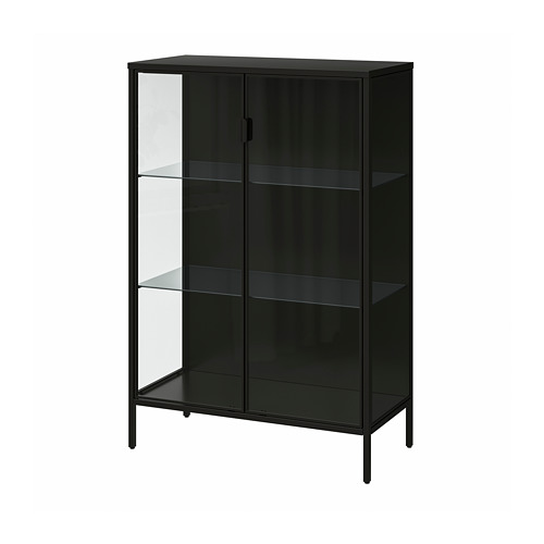 RUDSTA - 玻璃門櫃, 碳黑色, 80x37x120 公分 | IKEA 線上購物 - PE794384_S4