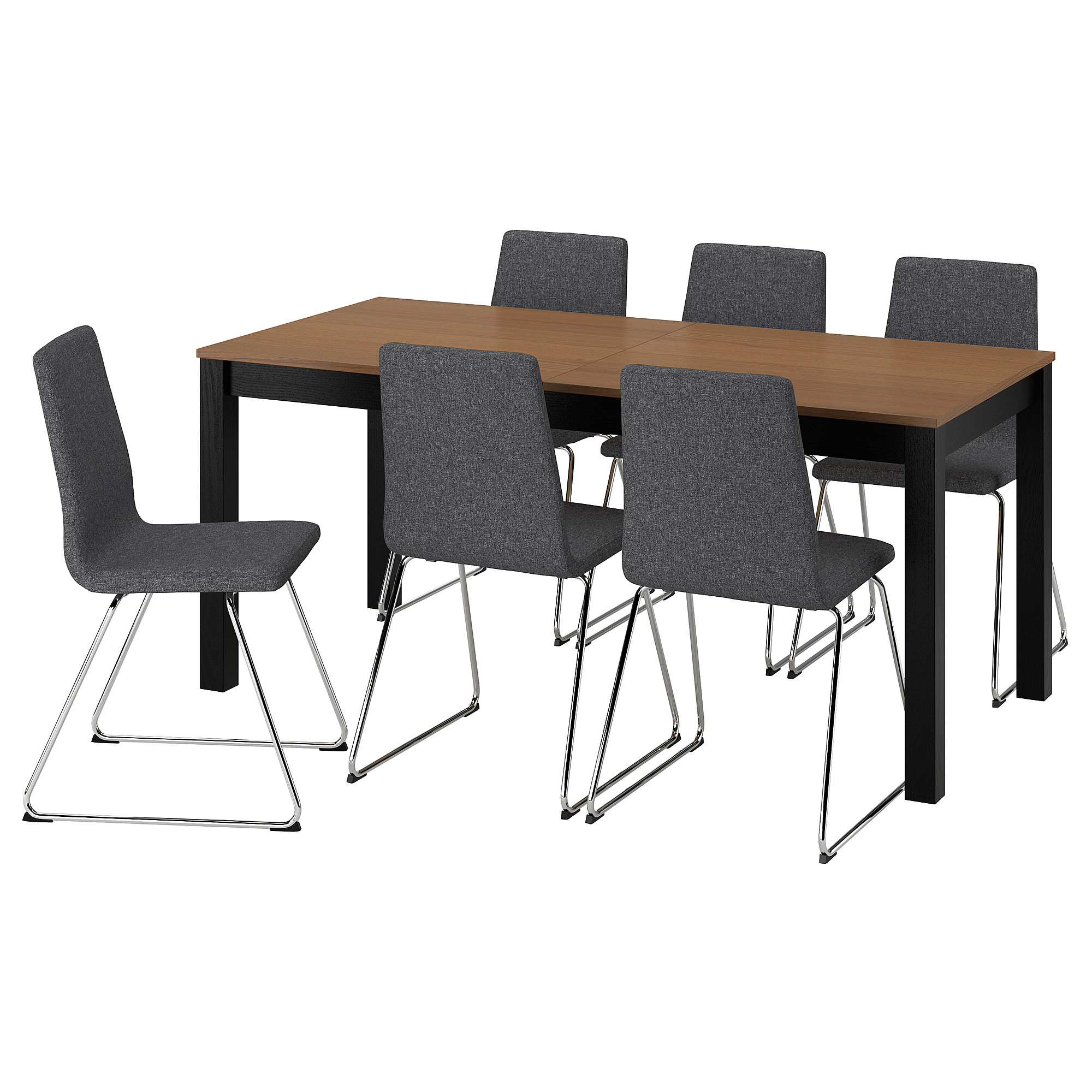 ÅLHULT/LILLÅNÄS table and 6 chairs