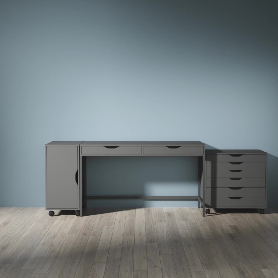 ALEX - desk, dark grey, 132x58 cm | IKEA Taiwan Online