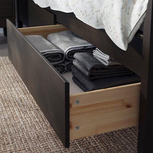 IDANÄS bed frame with storage