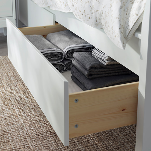 IDANÄS - 雙人床框附抽屜, 白色, 附Luröy床底板條 | IKEA 線上購物 - PE794443_S4